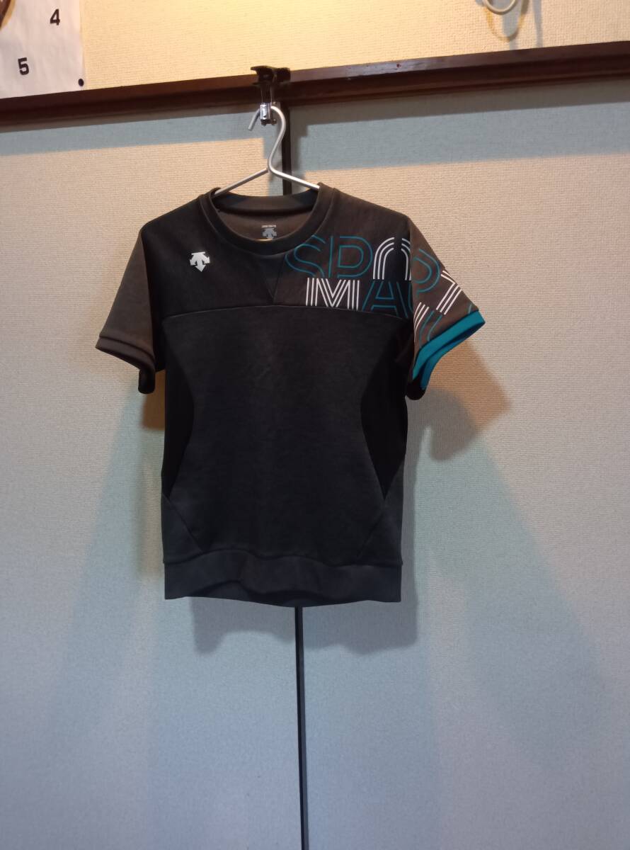 ★S■DESCENTE/デサント■バレー半袖 スウェット トレーナー●グレー系 used●送料185拍卖