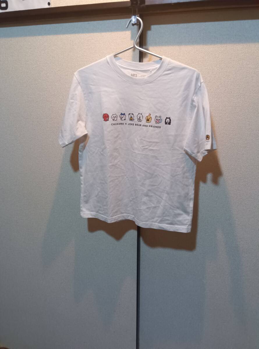 サイズL★UNIQLO/ユニクロ UT★ちいかわ半袖Tシャツ●ホワイト★used●送料185●レディース拍卖