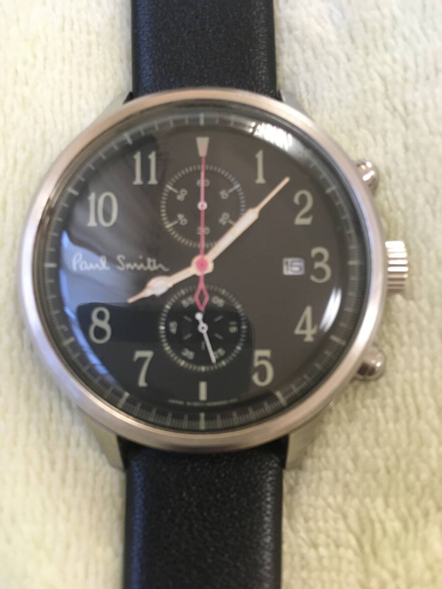 ポールスミス 時計 クロノグラフ ケース外径40㎜ 新品革ベルト付き クロノも含め完全動作品 拍卖