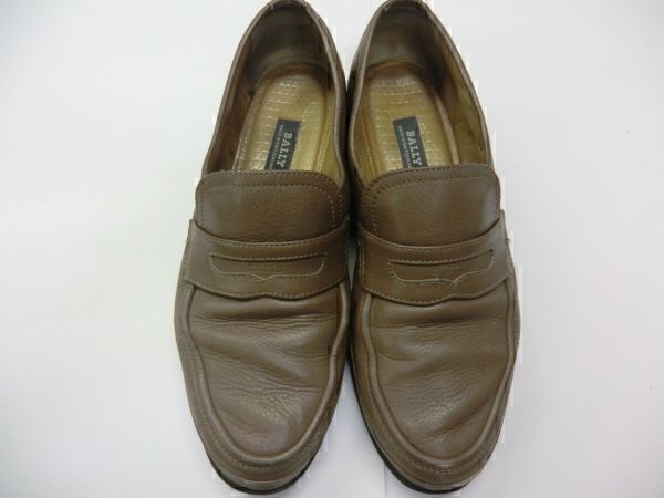 BALLY バリー 革靴 シューズ ローファー スリッポン 本革レザースイス製 9F~ 26.5cm~27cm位拍卖