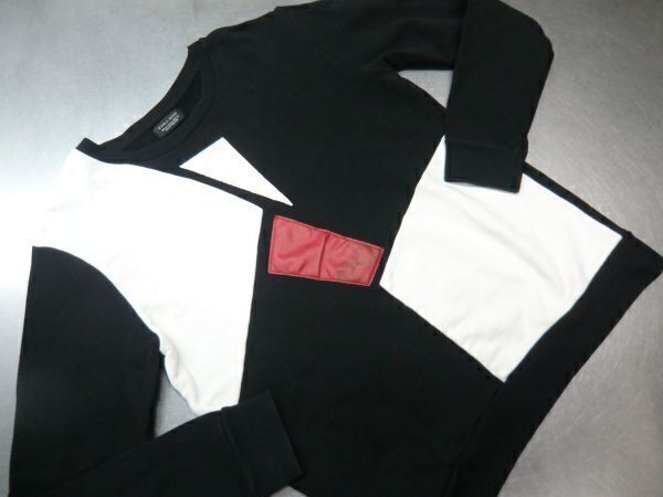 N25N 美品 ZARA MAN ザラマン 長袖セーター カットソー トップス 皮革 M 40 17-6 1-2拍卖