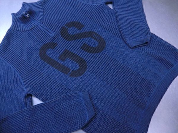N35 新品 G-STAR RAW ジースターロウ ハイネックカットソー ニット ハーフジップコットンセーターXL 大きいサイズ拍卖