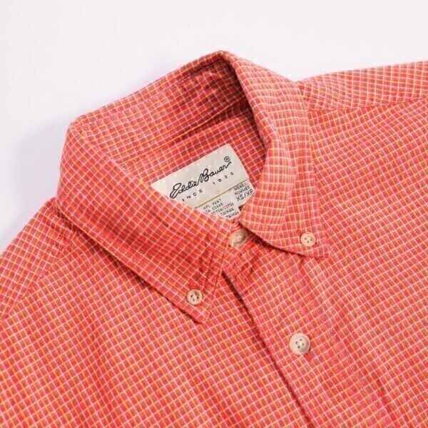 NS77N 美品 EddieBauer エディーバウアー 長袖シャツ ボタンダウンシャツ XS 大きめ アメリカンサイズ 11-5拍卖