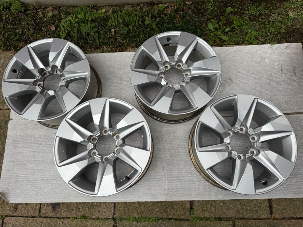 ランドクルーザー150プラド後期純正アルミホイール17インチ4本ランクル120プラド125ハイラックスサーフ215にスタッドレスにハイエース200に拍卖