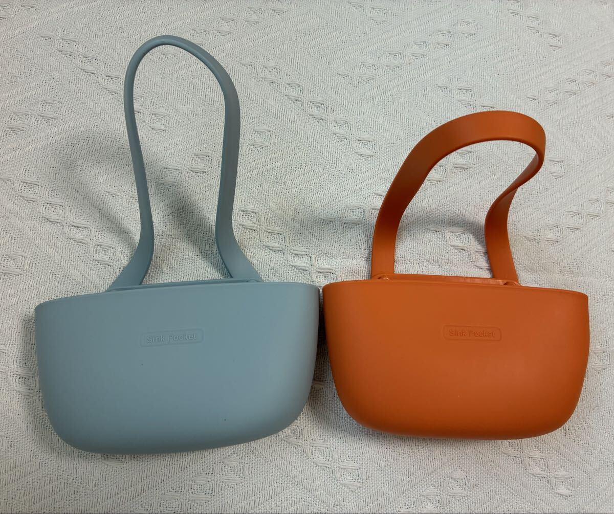 シリコンスポンジホルダー キッチンシンク用 水切りラック ソープホルダー 2個拍卖