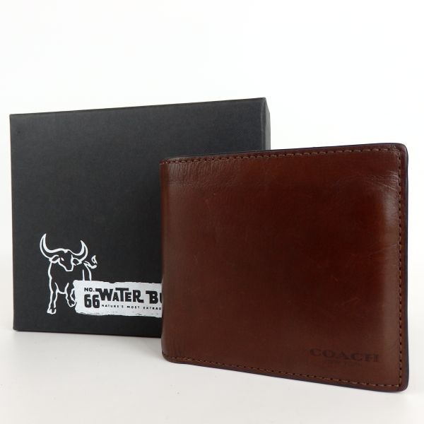 【COACH】コーチ WATER BUFFALO ウォーターバッファロー ブラウン レザー 箱付き レディース【中古】4-3 41634拍卖