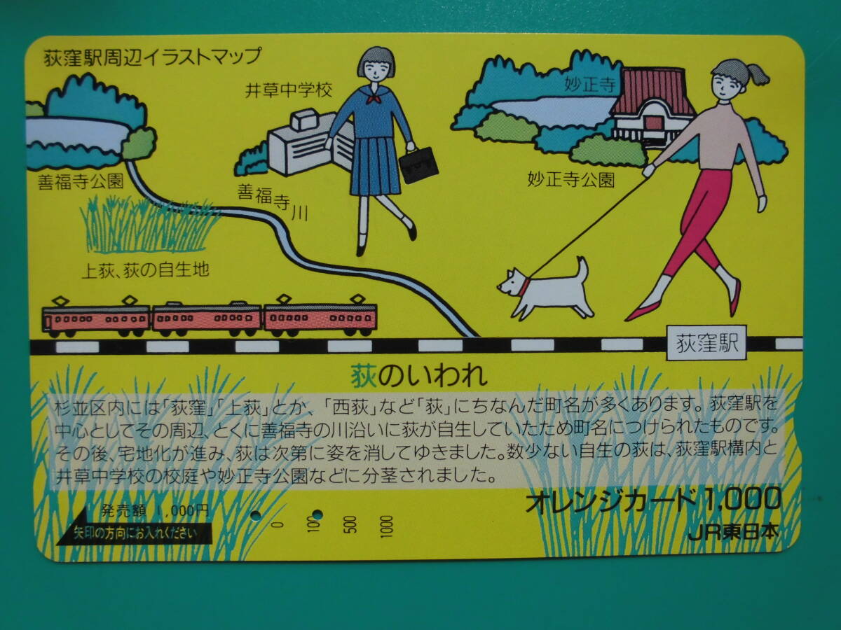 JR東 オレカ 使用済 荻窪駅 周辺イラストマップ 【送料無料】 拍卖