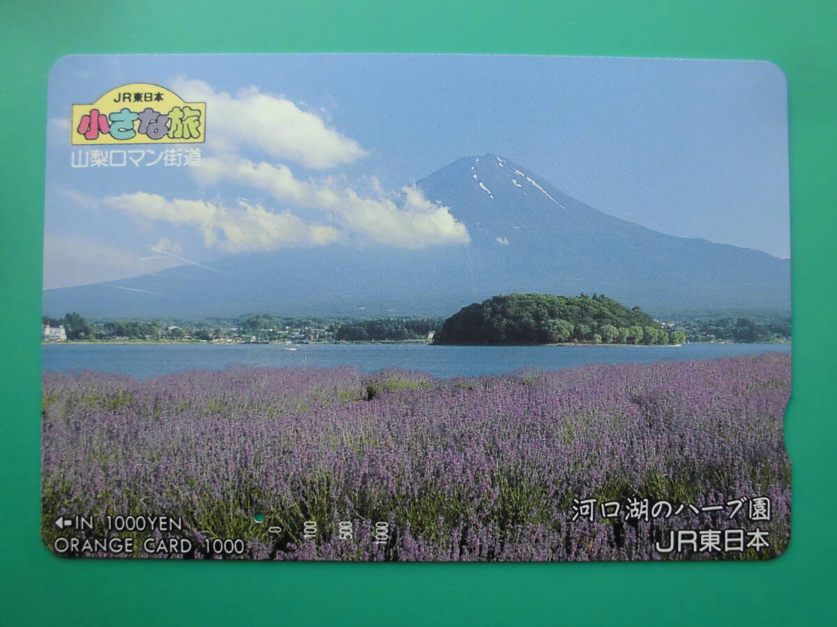 JR東 オレカ 使用済 小さな旅 山梨ロマン街道 河口湖 ハーブ園 1穴 【送料無料】 拍卖