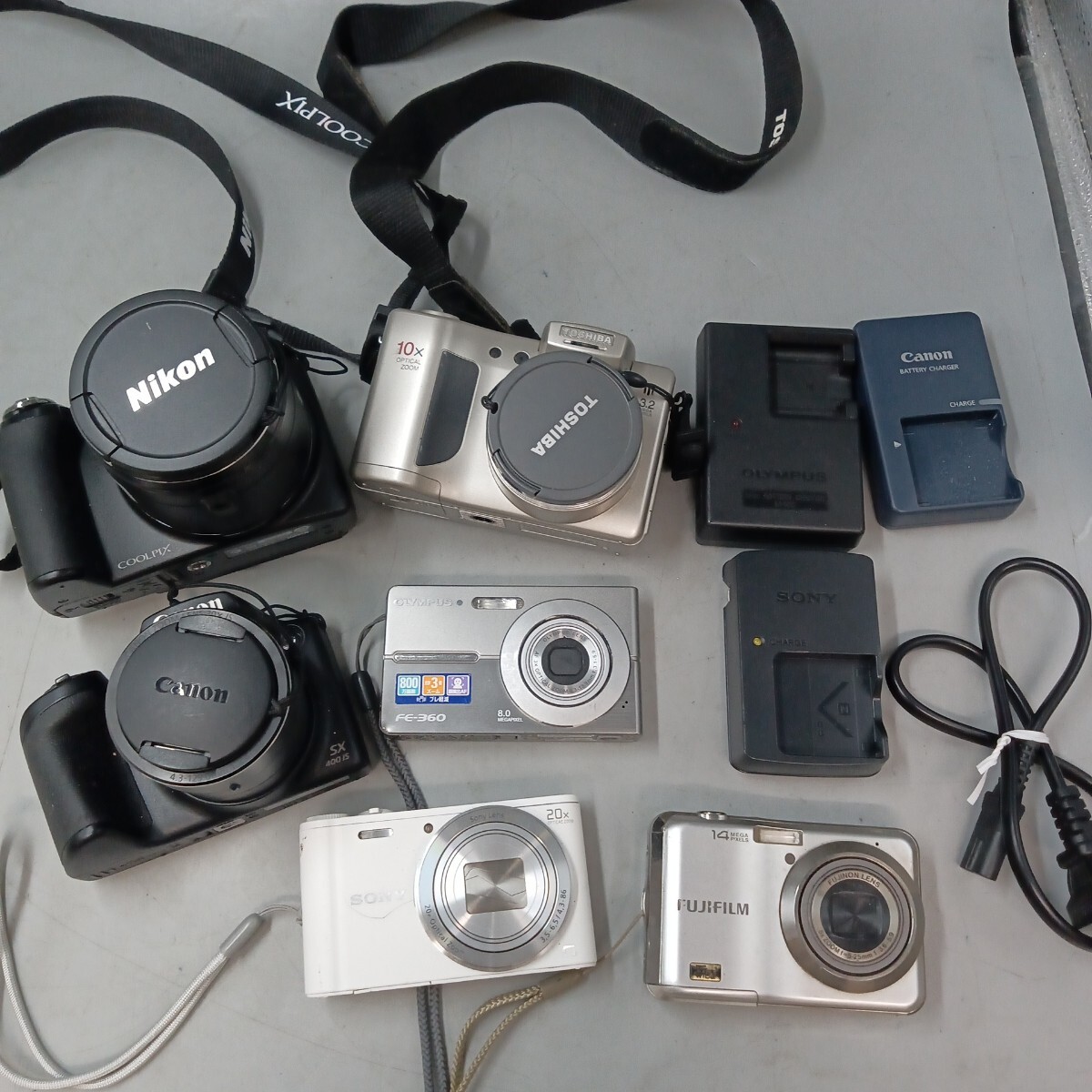 D デジタルカメラ 6点まとめ 動作未確認 ニコン キャノン オリンパス フジフイルム ソニー 東芝拍卖