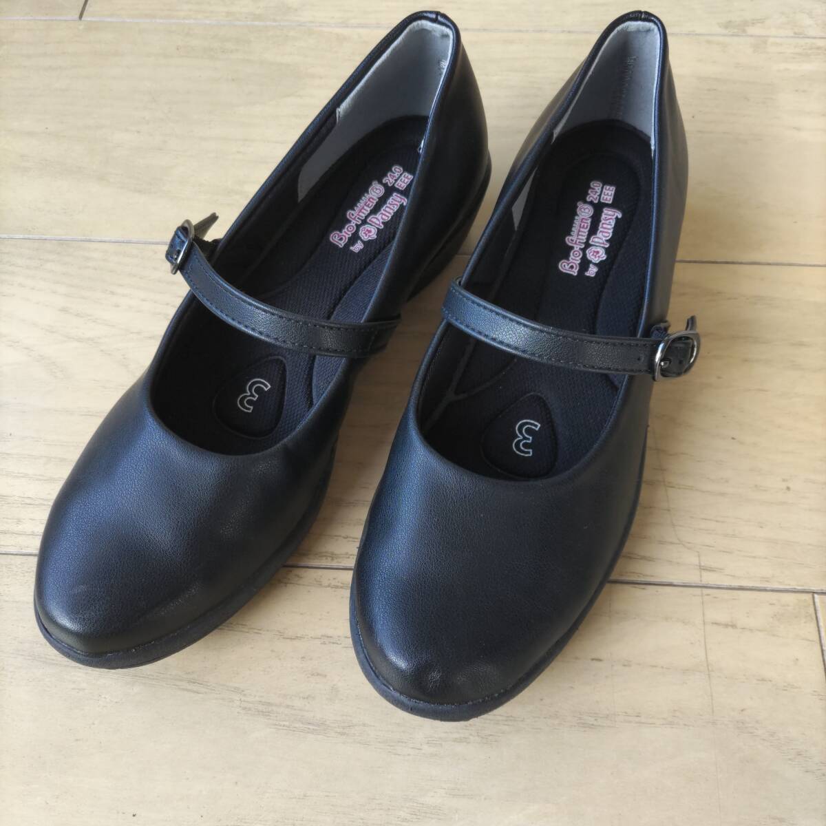 バイオフィッターバイパンジー ストラップパンプス セレモニーシューズ 冠婚葬祭 子ども レディース 24cm EEE 軽量 ゆったり 中古拍卖