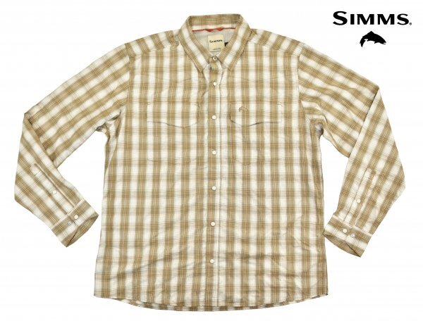 送料無料4★OUTLET★Simms★シムス Big Sky 長袖シャツ size:L ドリフトウッド プレイド拍卖