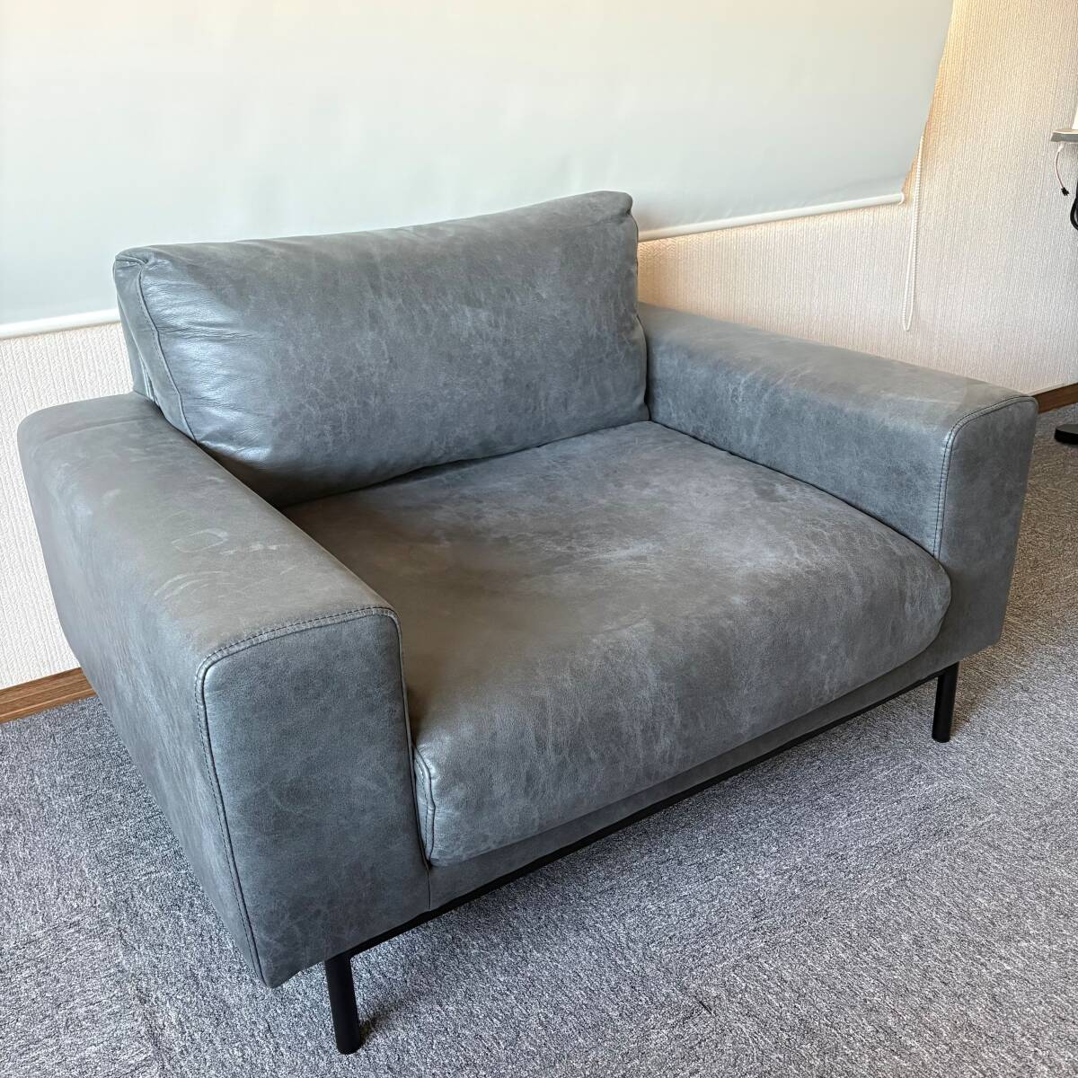 CRASH GATE クラッシュゲート■PLUTO プルート ソファ アッシュブラック 一人掛け■ヘッドレスト アームテーブル付拍卖