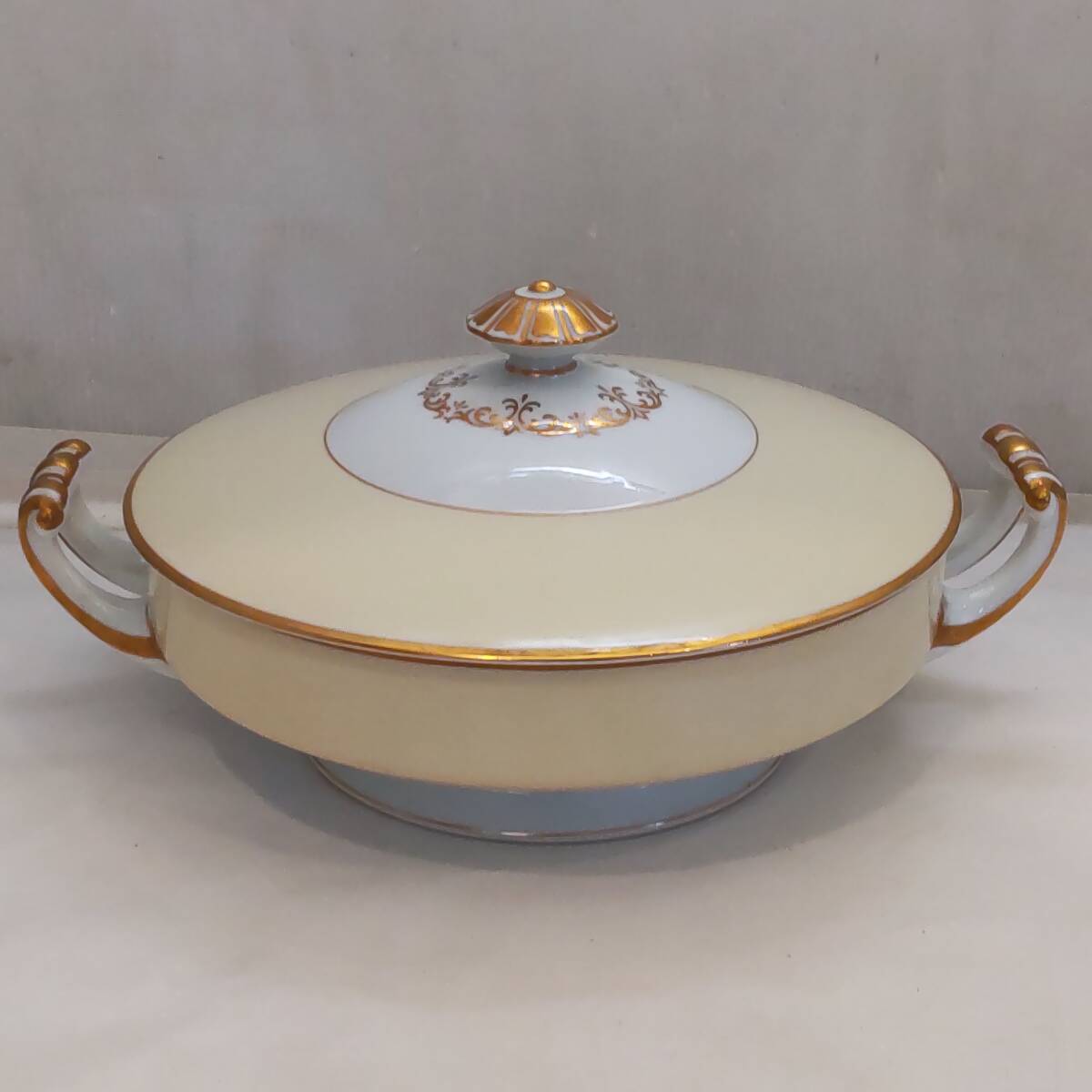 Y101506■Noritake ノリタケ MONTEREY 4992 スープチューリン 直径約21cm 金彩 スープポット シチューポット 陶器 洋食器 蓋付き容器■拍卖