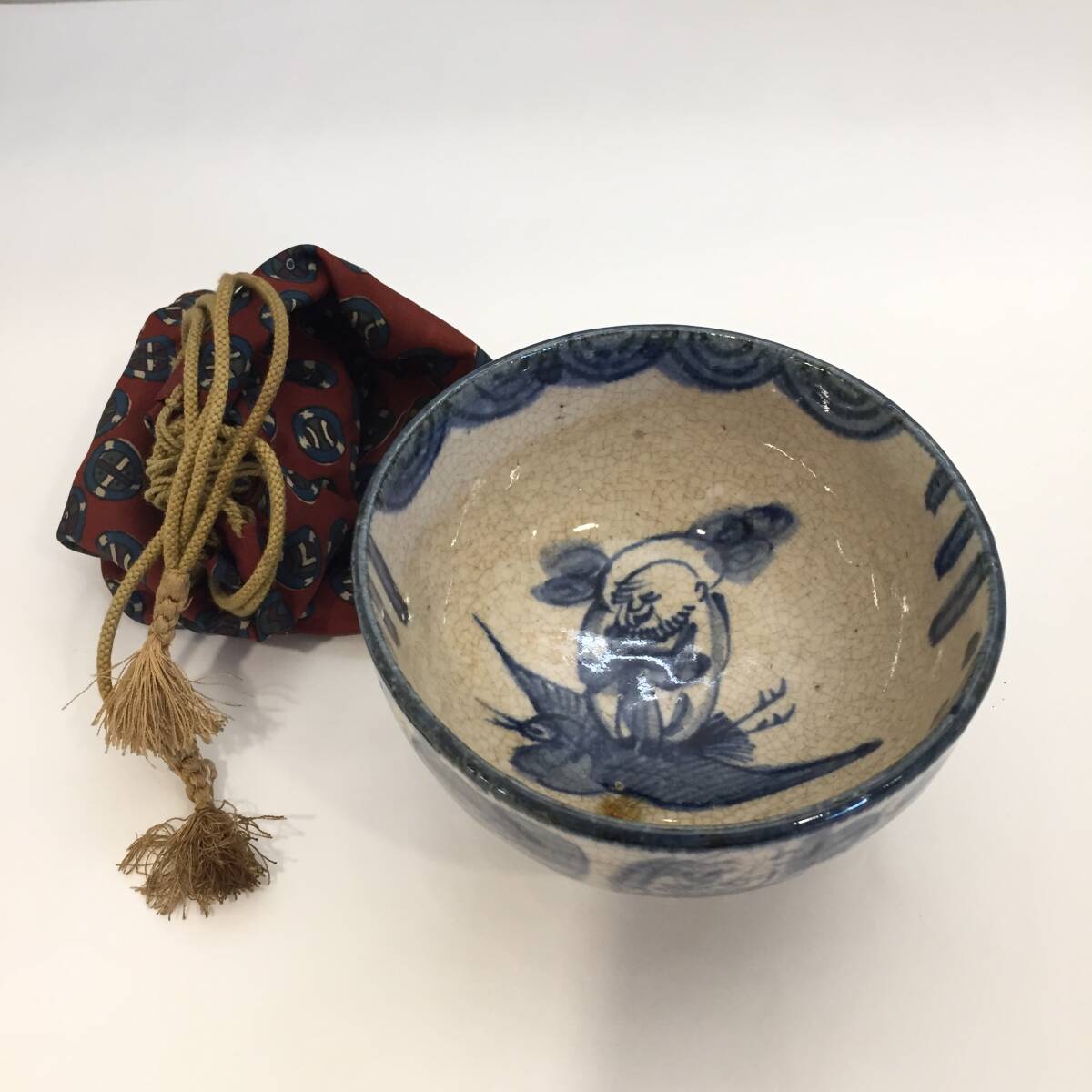 F102407◎『青木木米(聲米)』造 茶碗 茶道具 直径約12㎝×高さ約8㎝◎拍卖