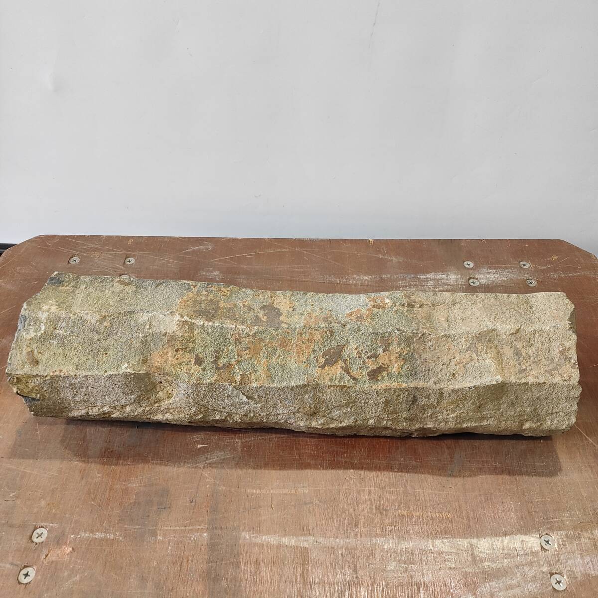 102701●石柱 全長59cm 重量23kg 庭石●拍卖