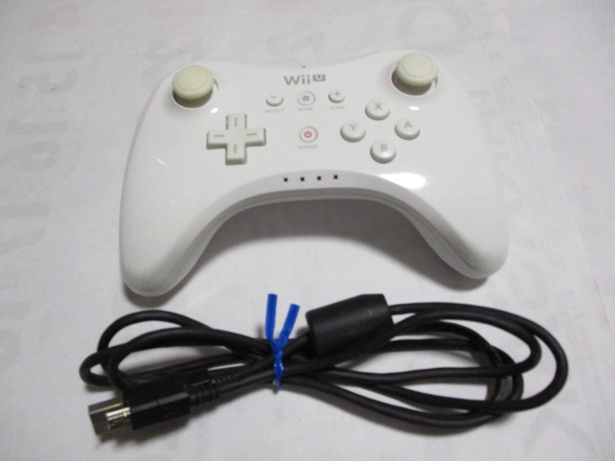 WIIU PROコントローラー プロコン ホワイト ケーブル付き 今回限り!!!!!拍卖