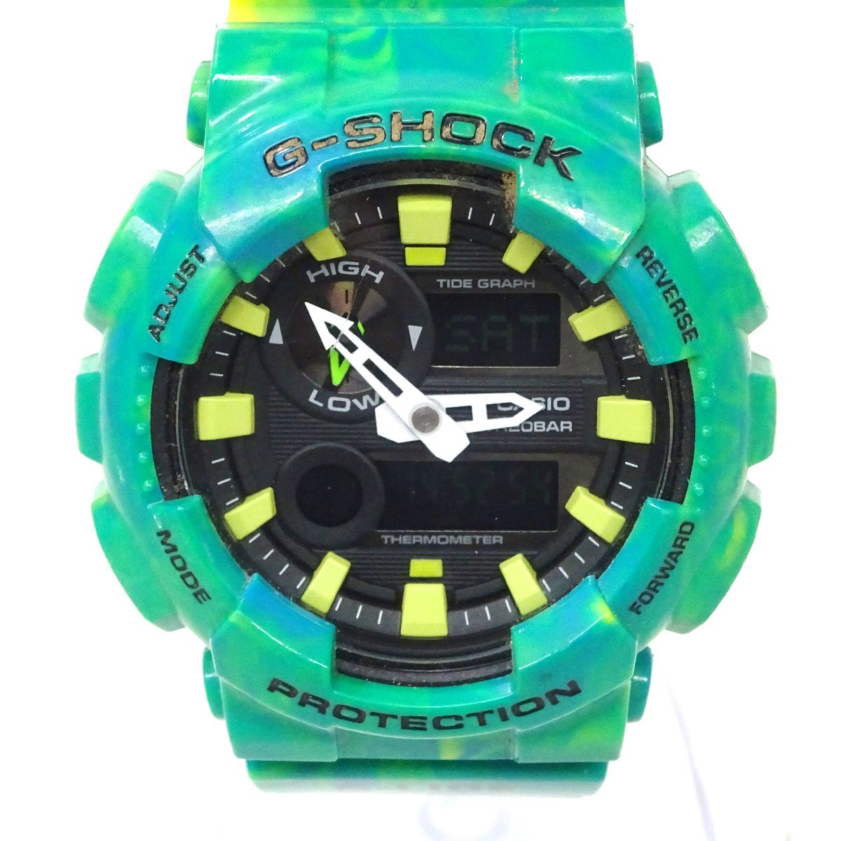 1円開始◆稼働◆ カシオ GAX-100MB Gショック ブラック クオーツ メンズ 腕時計 AC301拍卖