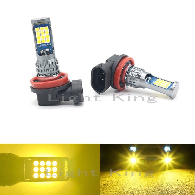 フォグランプ LED イエロー H8/H11/H16 2灯セット 7600LM ファンレス ウェイク タント ミラ ココア拍卖