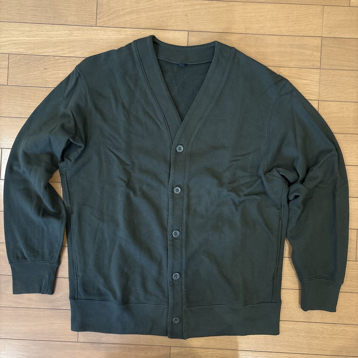 UNIQLO ユニクロ スウェット カーディガン オリーブ L拍卖