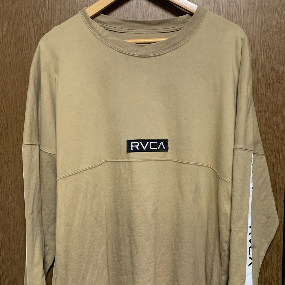 M【RVCA|長袖Tシャツ】ルーカ ベージュ/ライトブラウン系 ロンT ロングスリーブ拍卖
