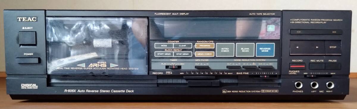 【通電確認・ジャンク品】TEAC R-606X Auto Reverse Stereo Cassette Deck(カセットプテイヤー)拍卖