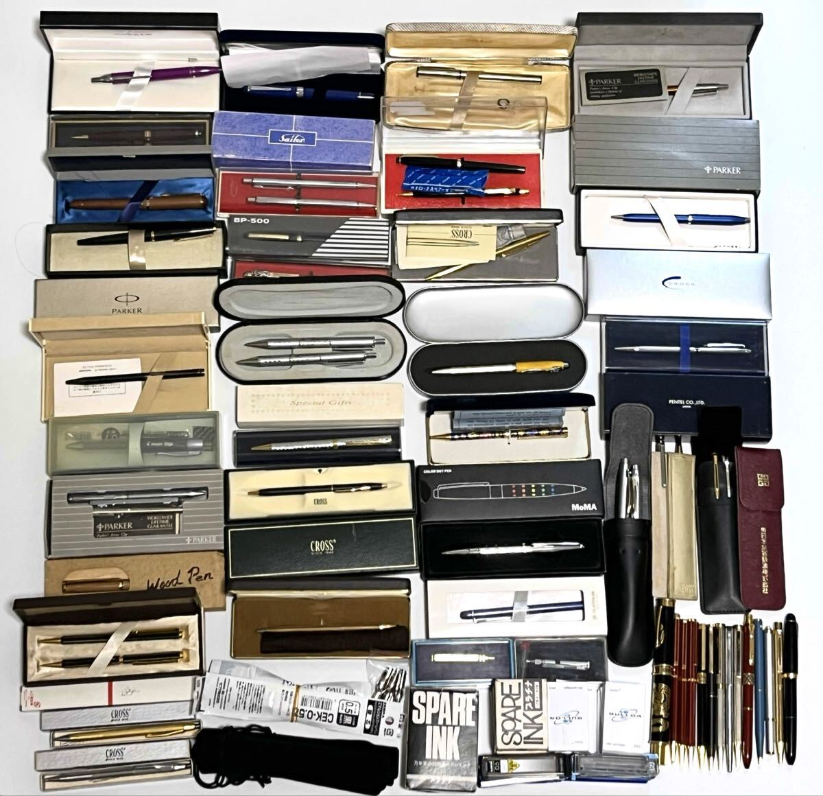 約107点 万年筆 ボールペン 付属品 箱 他 大量 まとめ セット CROSS PARKER PILOT WATERMAN PLATINUM MONTBLANC 等 14k 22k 等 1000円〜拍卖
