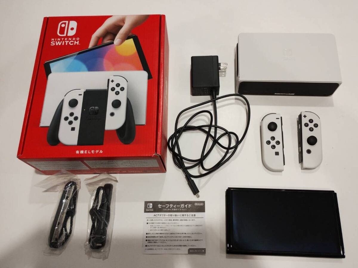 7629 Nintendo Switch 有機EL ホワイト 本体 任天堂 ニンテンドウ スイッチ 箱付き 通電確認済拍卖