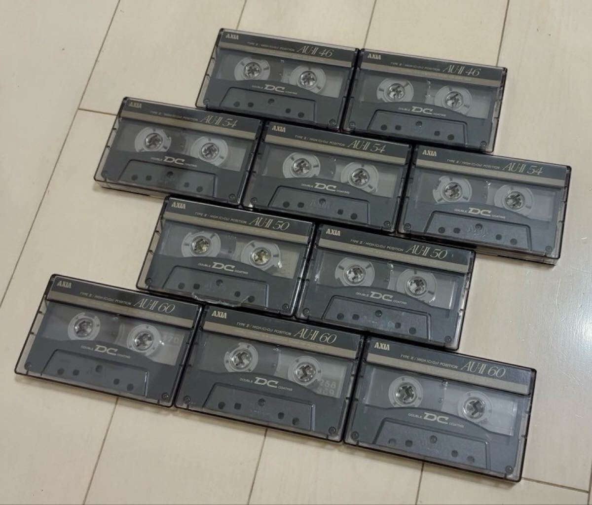 ★ AXIA【AU-Ⅱ】10本 ( 46×2本 / 50×2本 / 54×3本 /60×3本 ) 中古 カセットテープ ハイポジション拍卖