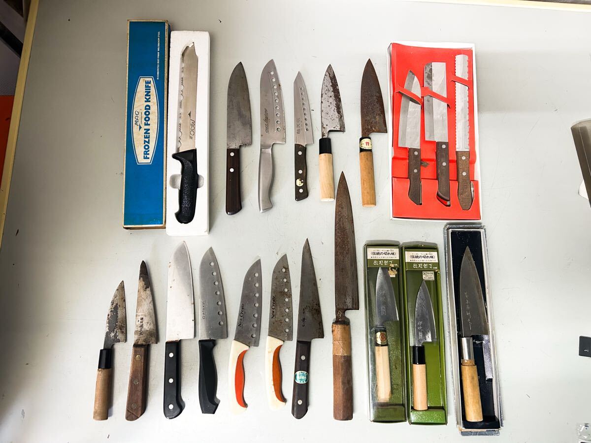 包丁まとめ売り 20本 調理器具 出刃包丁 和包丁 料理包丁 キッチン用品 三徳包丁 刃物拍卖