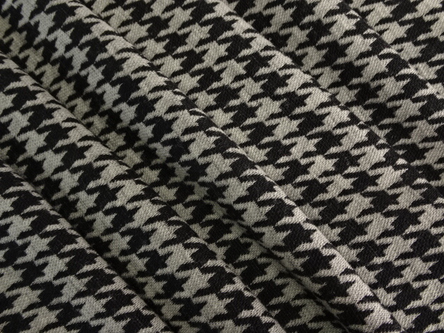 国産/最高級編服地/毛100%/ジャガード編/千鳥格子/BK/4m/管368拍卖