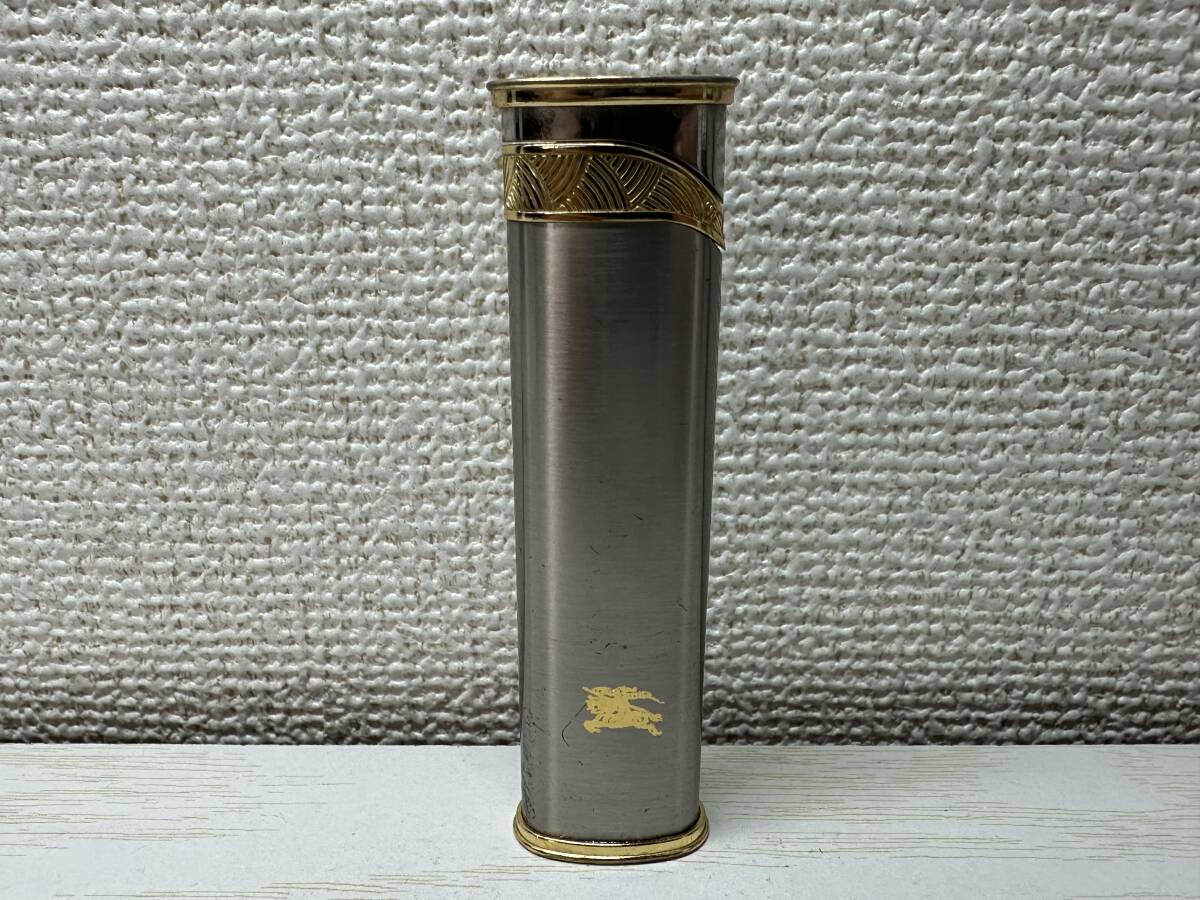 A0101 BURBERRY バーバリー NO.7000 シルバー×ゴールド ガスライター 着火未確認拍卖