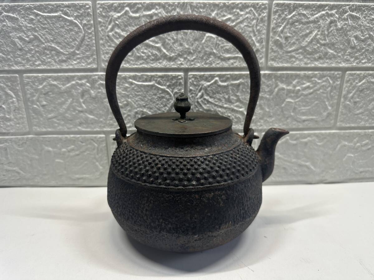 A4201 祥雲堂造 南部鉄瓶 在銘 鋳鉄製 茶釜 鉄瓶 急須 茶道具 アンティーク 年代物拍卖