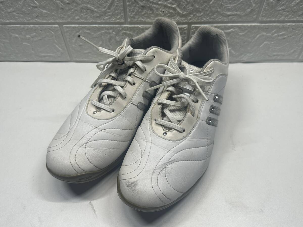 T6101 adidas アディダス natalie ナタリー 24.5cm ゴルフシューズ レディース拍卖