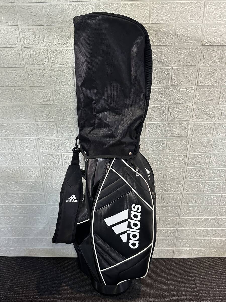 TK0201 adidas アディダス 黒/ブラック 5分割 高さ約128cm キャディバッグ 美品拍卖