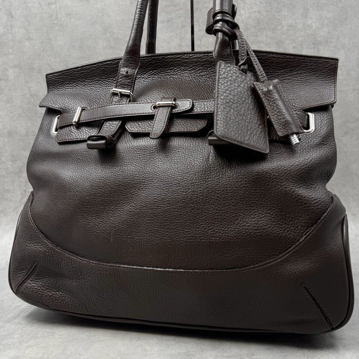 美品/大容量■ PELLE MORBIDA ペッレモルビダ メイデンボヤージュ トートバッグ ビジネス ハンド 肩掛け 大容量 A4 レザー 本革 ブラウン拍卖