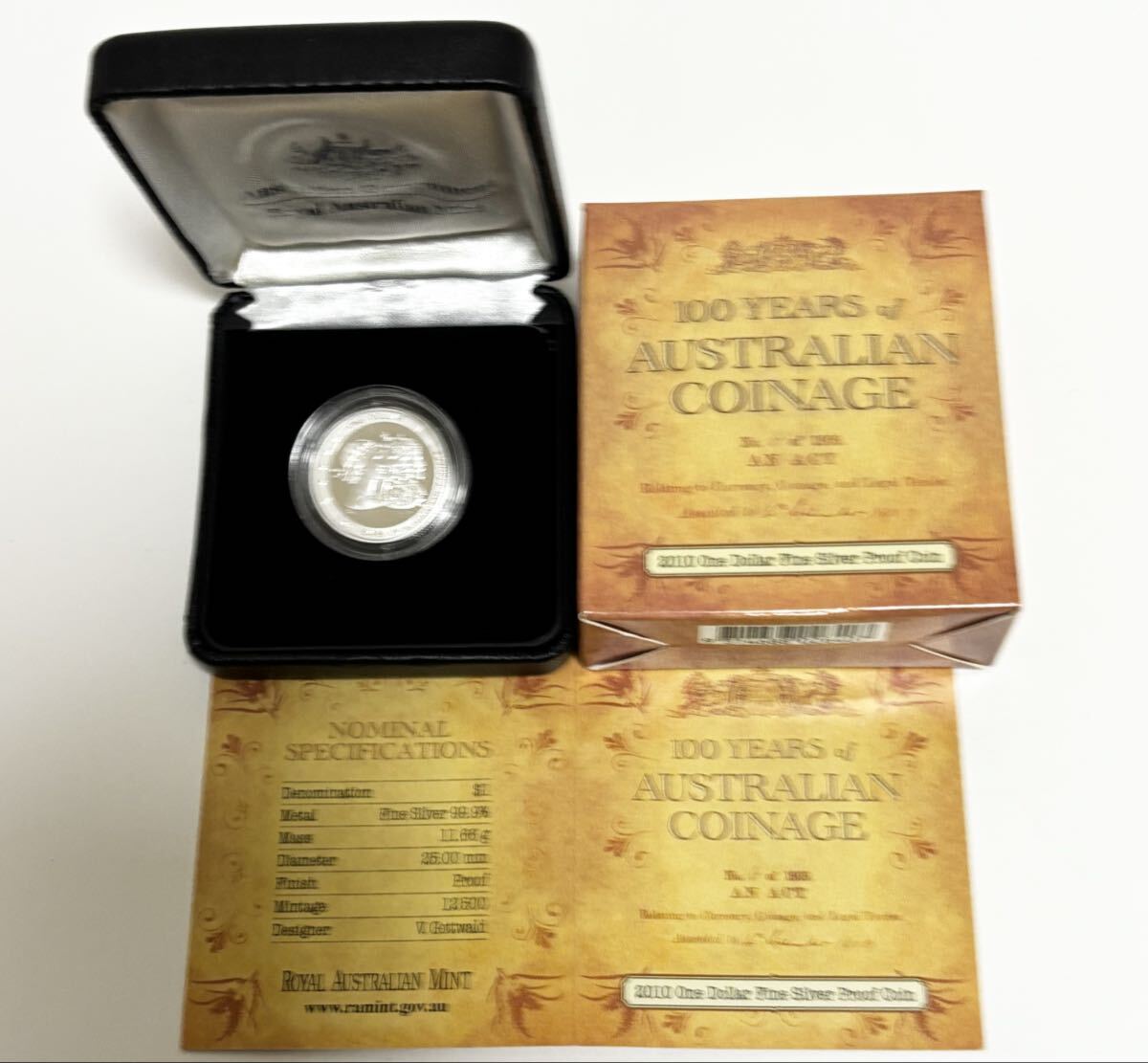 2010 1ドル 銀貨 貨幣鋳造100周年 One Dollar Fine Silver Proof Coin 100 Years of Coinage拍卖
