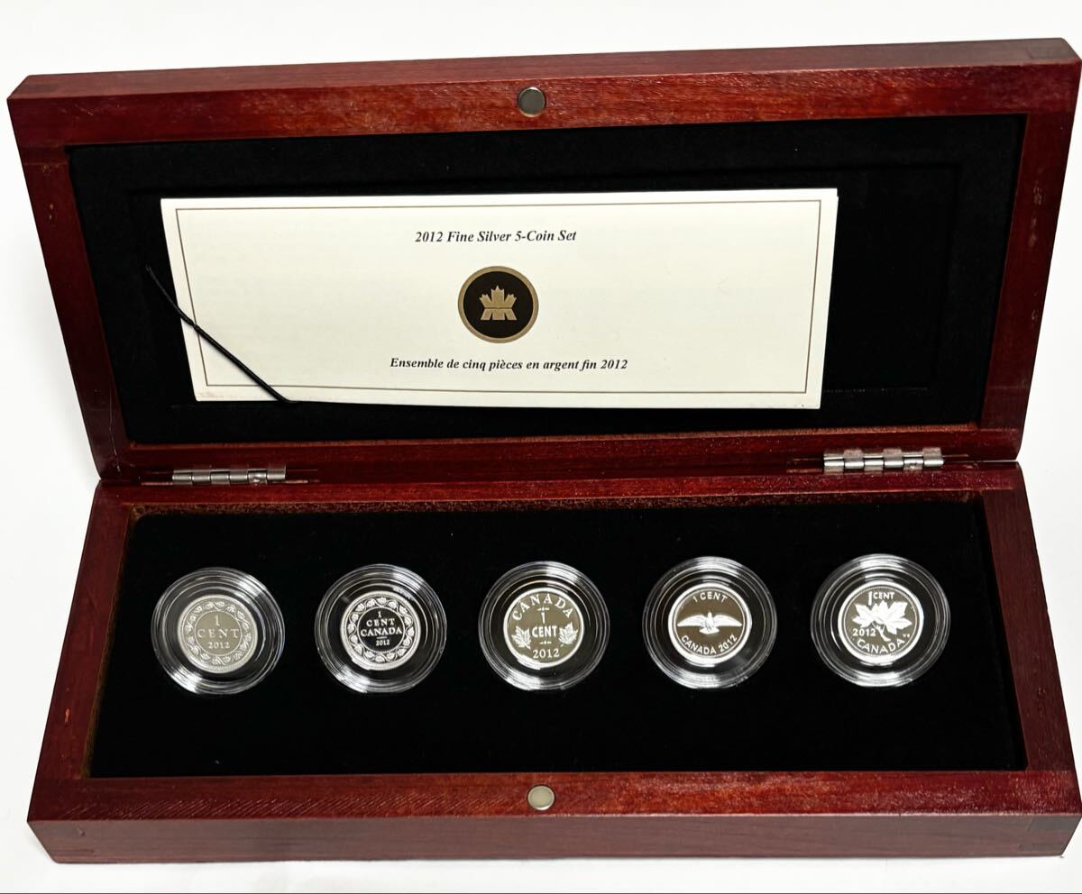 2012 カナダ ファインシルバー 5コイン セット Canada Fine Silver 5 Coin Set Ensemble de cinq pieces en argent fin シルバー コイン拍卖