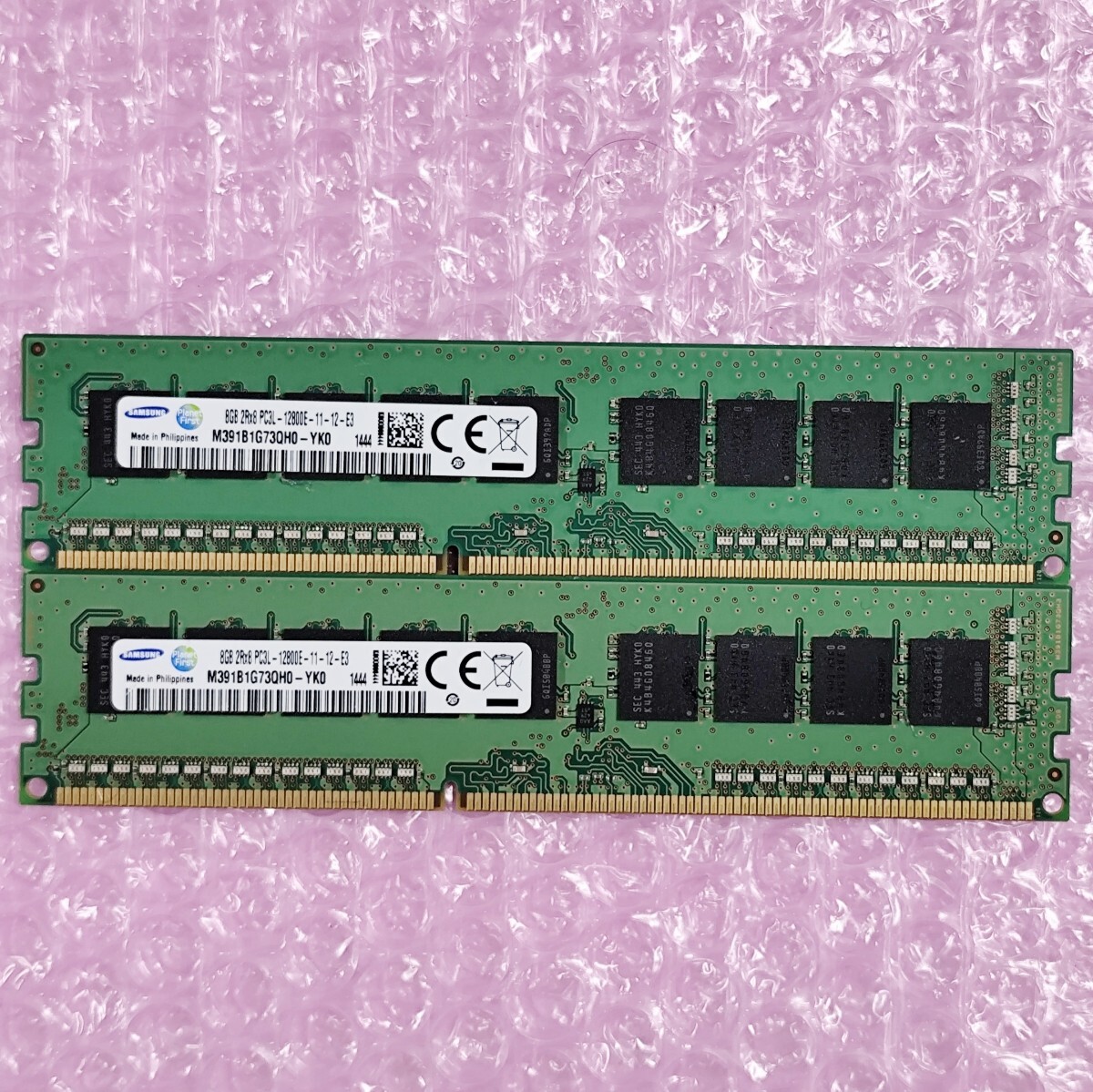 【動作確認済み】SAMSUNG DDR3-1600 16GB (8GB×2枚) PC3L-12800E 低電圧対応 デスクトップ用メモリ ECC Unbuffered DIMM ※複数入荷拍卖