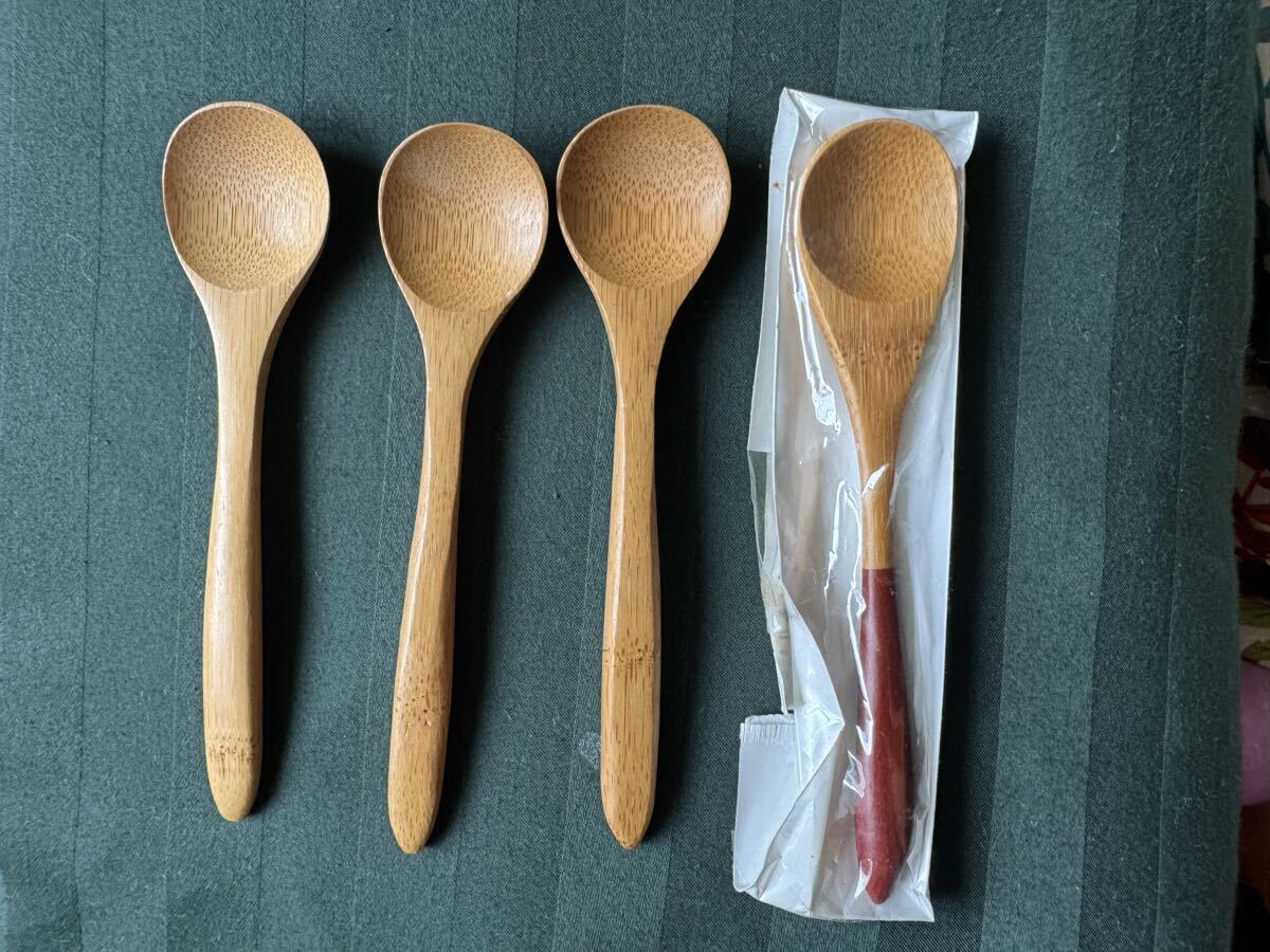 ★新品保管品★竹製スプーン 茶匙 離乳食拍卖