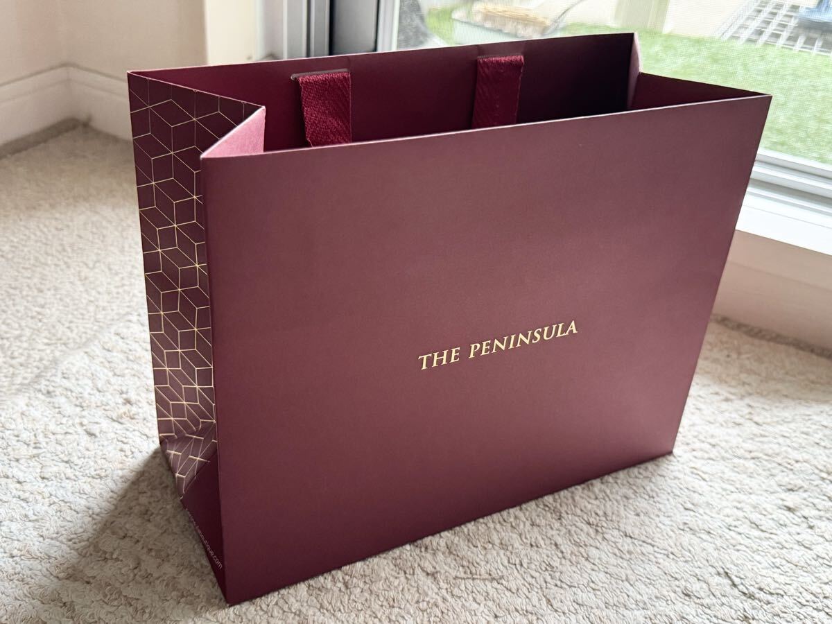 ★美品★香港ペニンシュラホテル 半島酒店 ブティック紙袋 上品 深い赤 ワインレッド拍卖