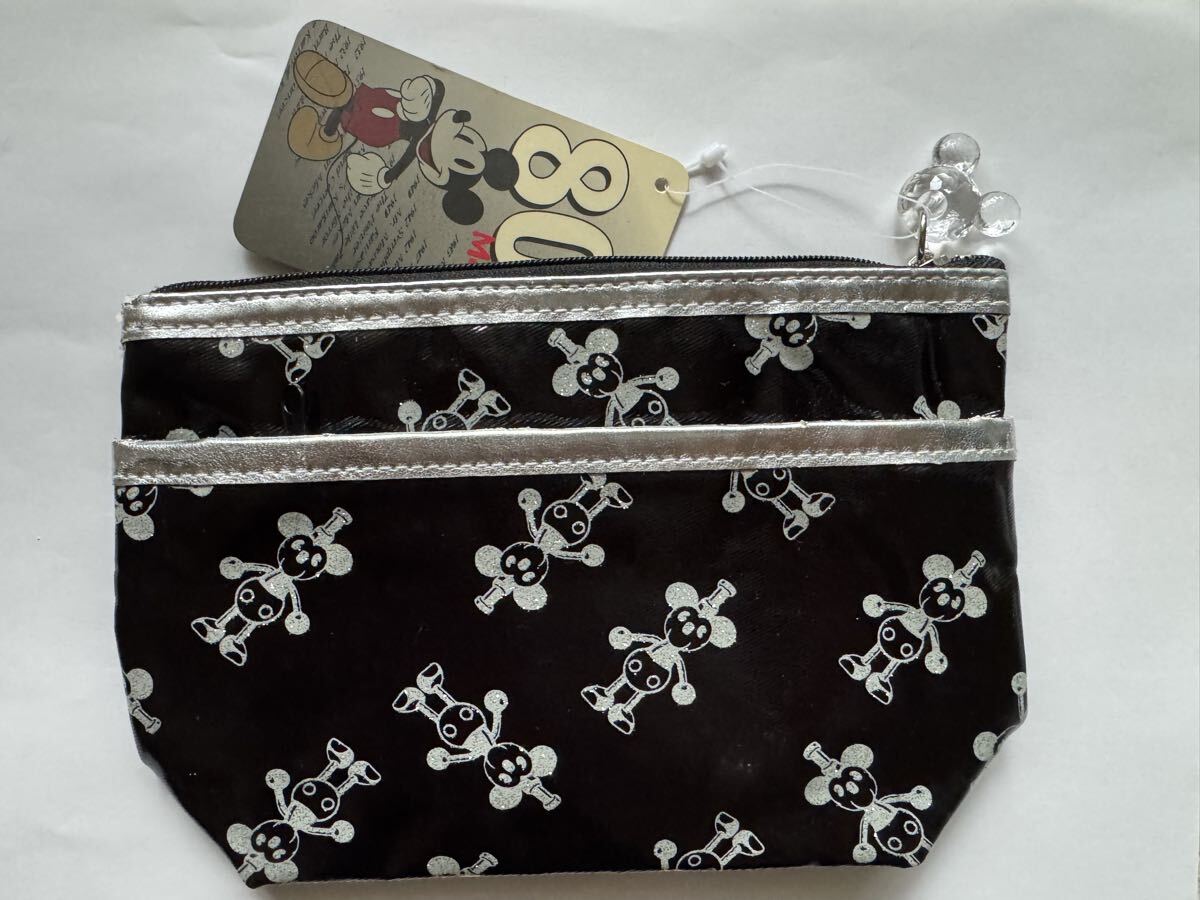 ★新品タグつき、保管品、やや難あり★ディズニー ミッキーマウス 80周年(2008年当時)ペンケース ブラック シルバー拍卖