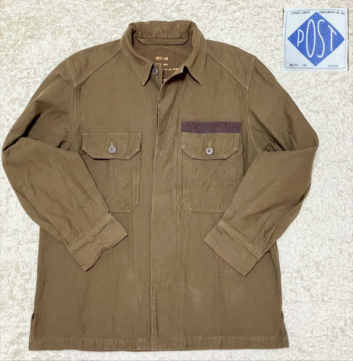 【Мサイズ★】POST OVERALLS 長袖フィールドシャツ●ポストオーバーオールズ (10) 拍卖