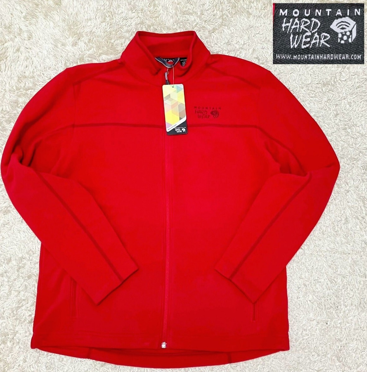 【未使用★】Мサイズ Mountain Hardwear フルジップ フリースジャケット 赤●マウンテンハードウェア (10)拍卖