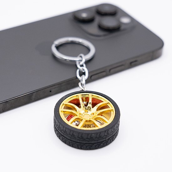 【キーホルダー】タイヤ ホイール brembo BBS キャリパー ブレンボ 色:ゴールド (送料無料)拍卖