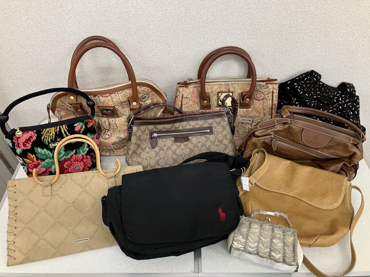 jまとめ64 バッグまとめ  コーチ サマンサタバサ ラルフローレン アニエスベー フェイラー ALBBRO ALV ハンドバッグ トートバッグ 拍卖