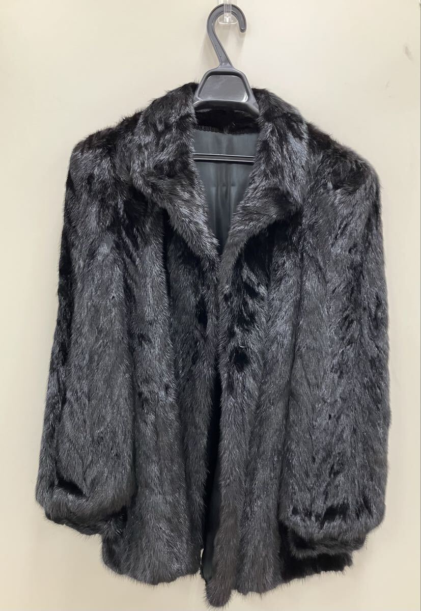 j10e224 毛皮 コート アウター ハーフコート ブラック ブラウン ポケットあり 拍卖