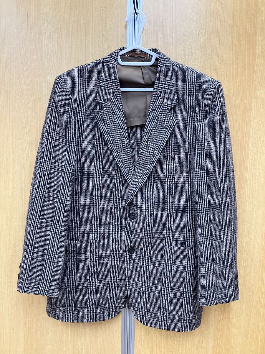 om/松 10e28 Fukaki Univeise ツィード ジャケット  チェック柄 ブラウン系 拍卖