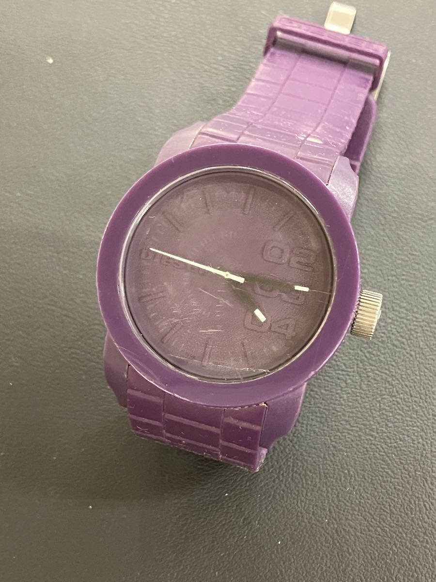 j10e76 ディーゼル 腕時計 DZ1438 パープル 不動品拍卖