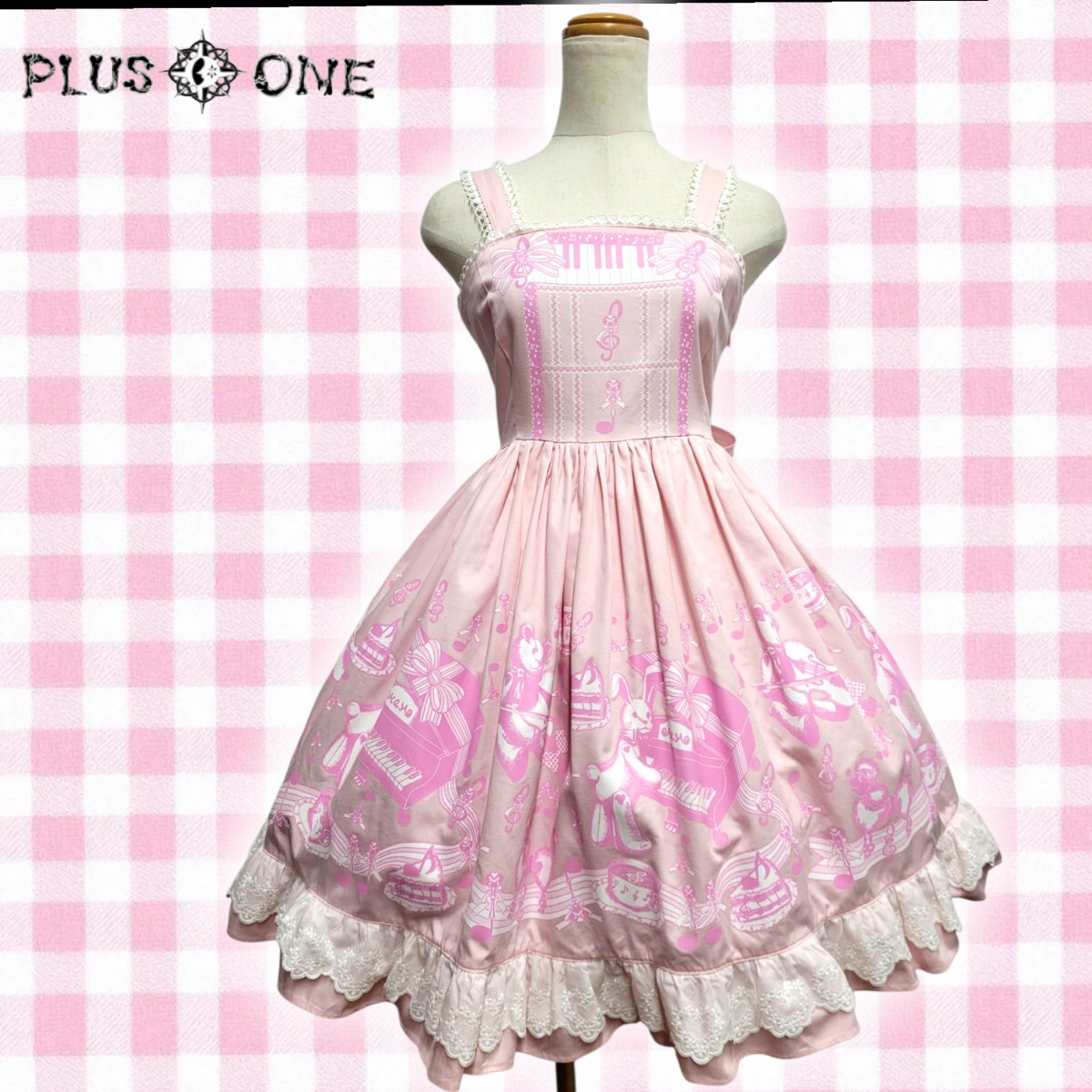 2007年【MAM/MAXICIMAM】ラブリープーチェマーチPTジャンパースカート ピンク ロリィタ Lolita JSK拍卖