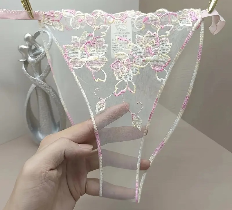 シアーメッシュレース レディース ショーツ ピンク Lサイズ(287)拍卖